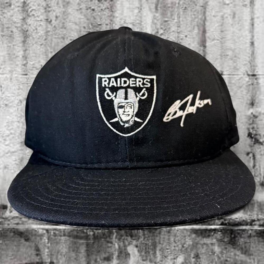 Vintage Bo Jackson 34 Raiders Snapback Hat NFL G Cap Signature Black AJD ProLine